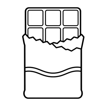 無文字包装のチョコのぬりえ