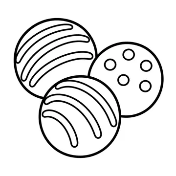 トリュフ三つのぬりえ