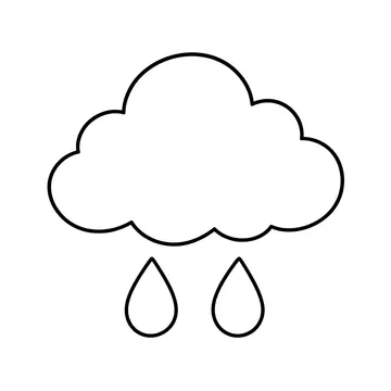 小雨のぬりえ