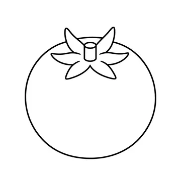トマトのぬりえ