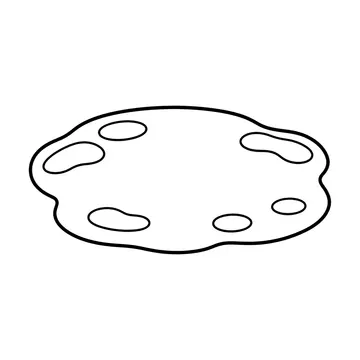凍った水たまりのぬりえ