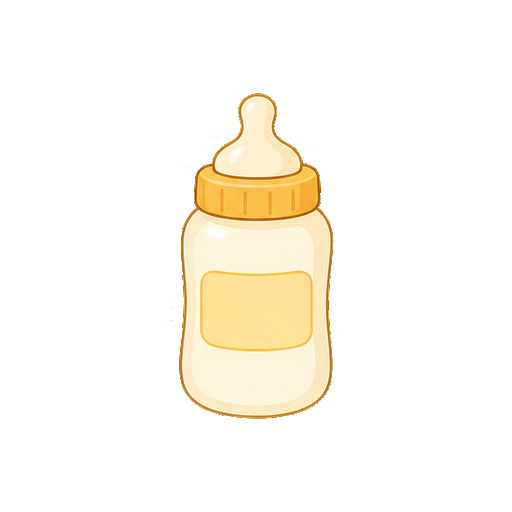 文字や目盛りがない哺乳瓶アイコン