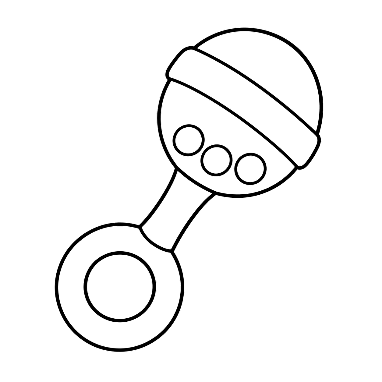 ガラガラのぬりえ用線画