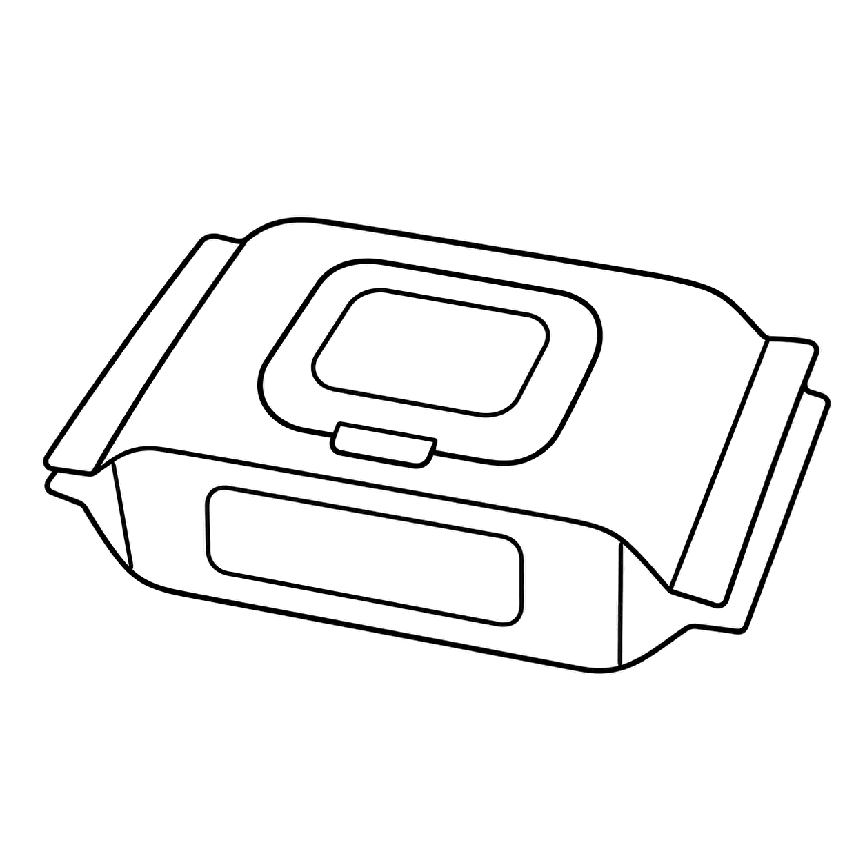 おしりふきのぬりえ用線画