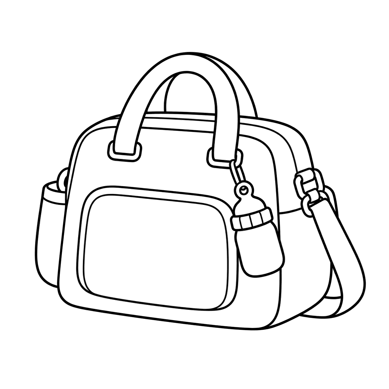 マザーズバッグのぬりえ用線画