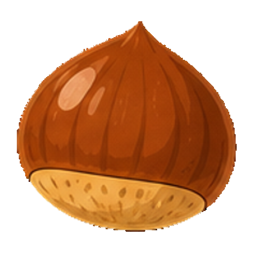 つやのある茶色い栗のアイコン
