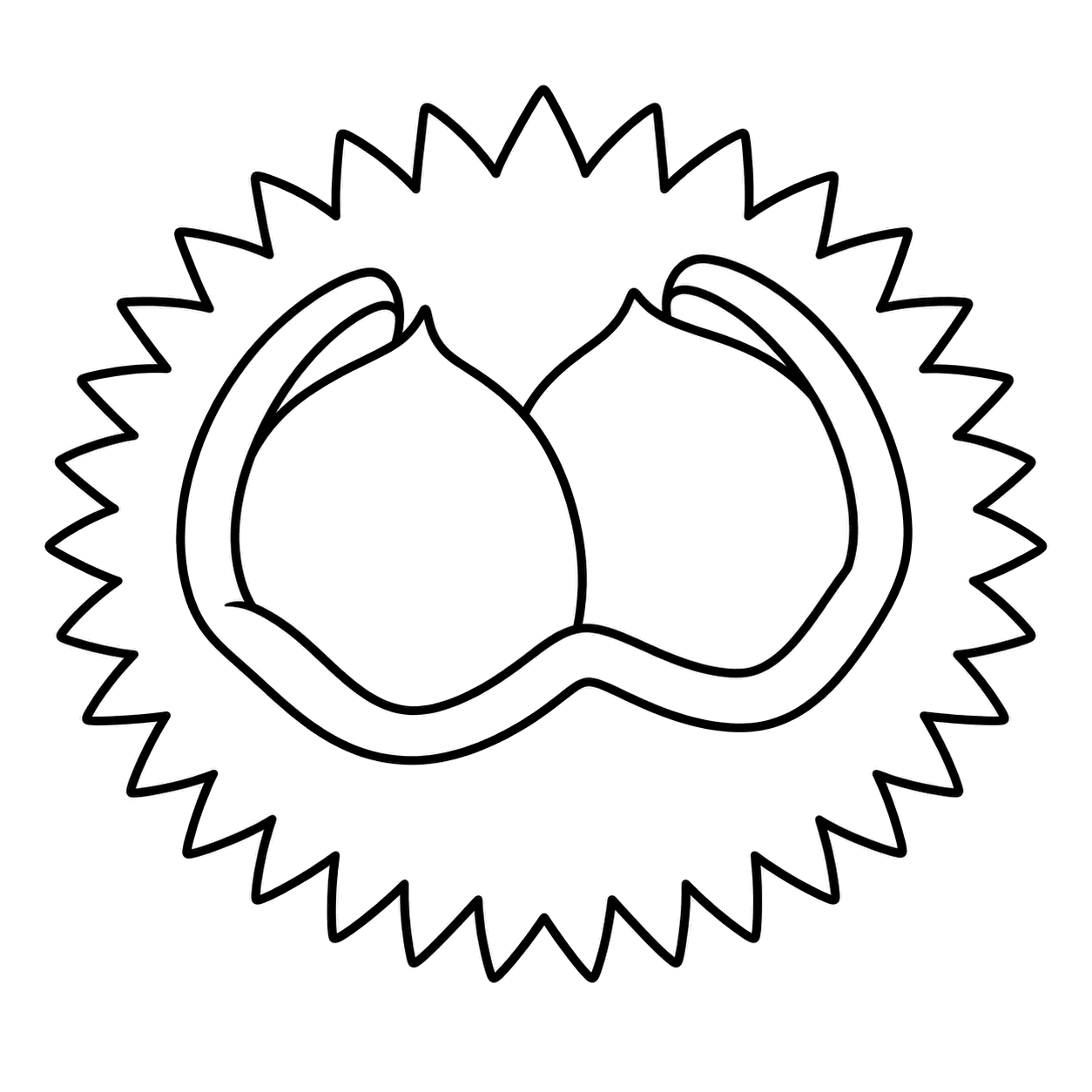 いが栗のぬりえ用線画