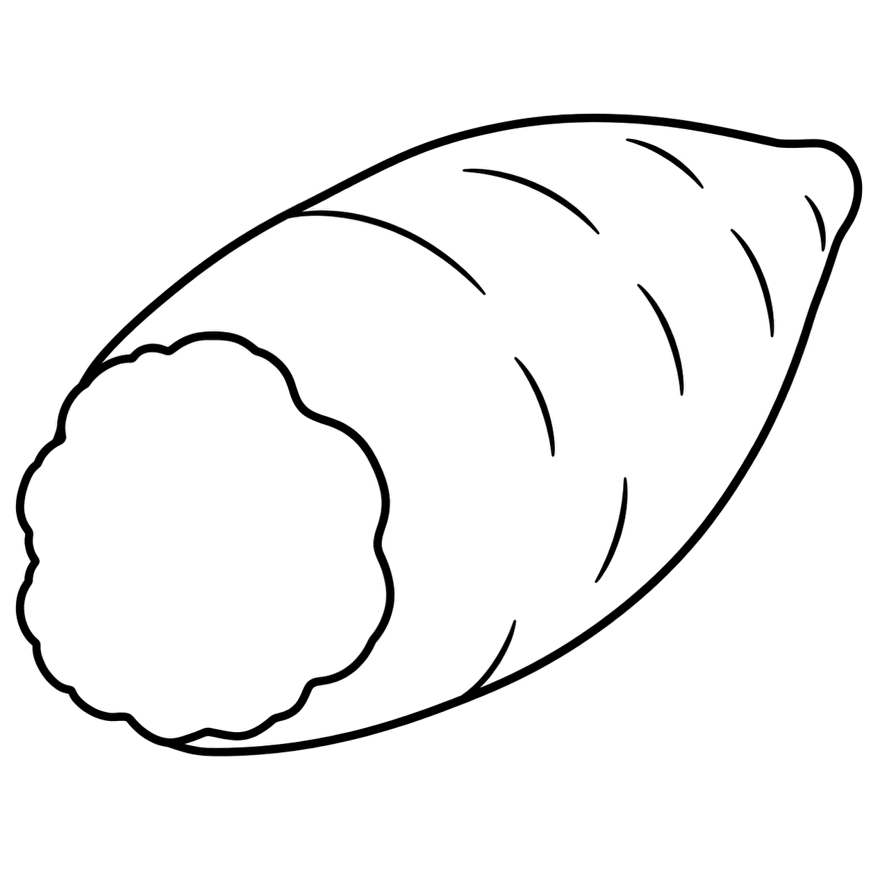 焼きいものぬりえ用線画