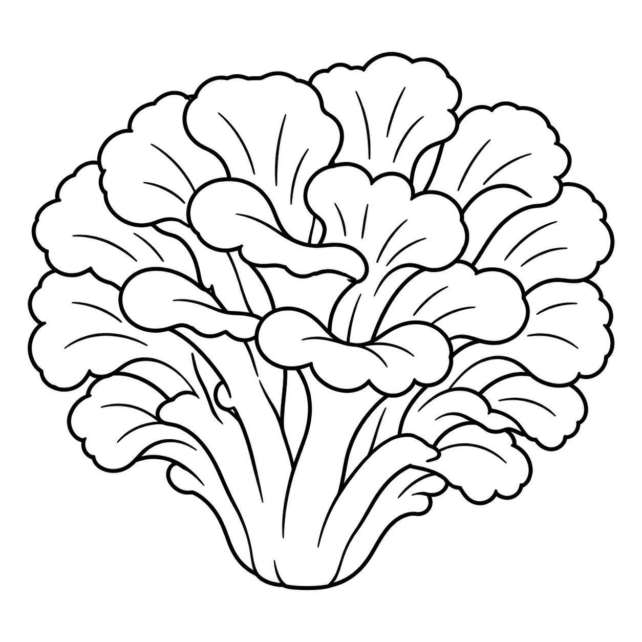 舞茸のぬりえ用線画