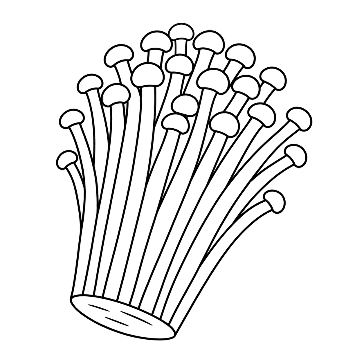 えのきのぬりえ用線画