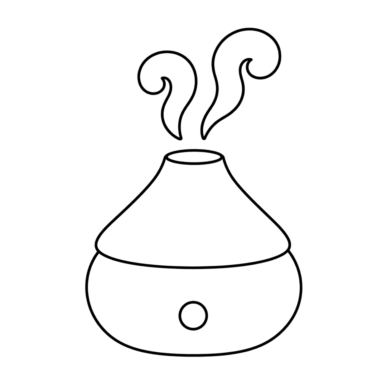 アロマディフューザーのぬりえ用線画