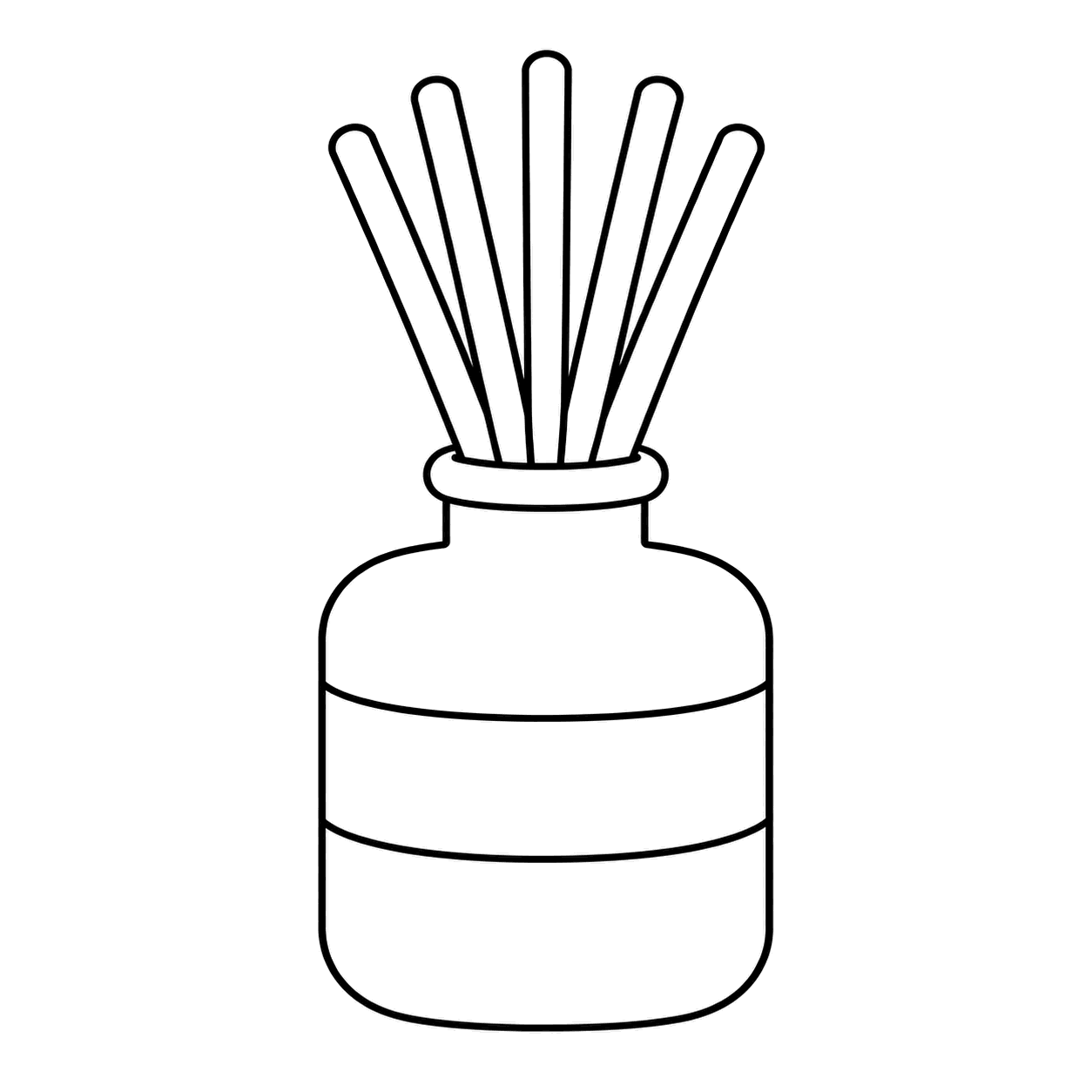 リードディフューザーのぬり絵用線画