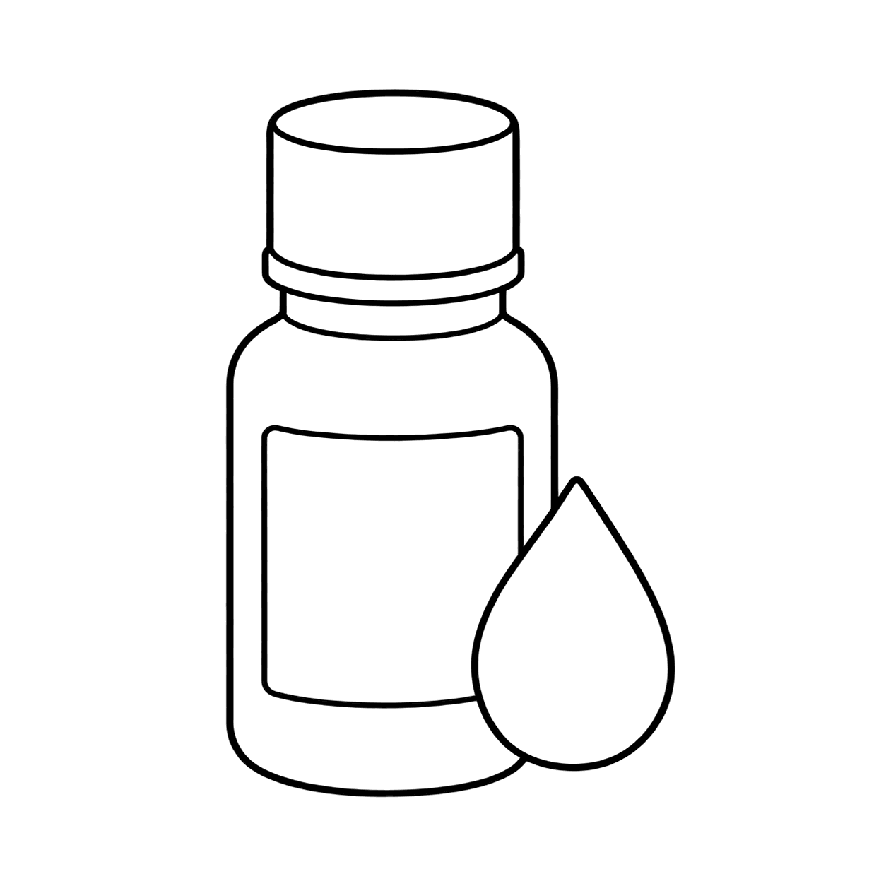 精油瓶のぬりえ用線画