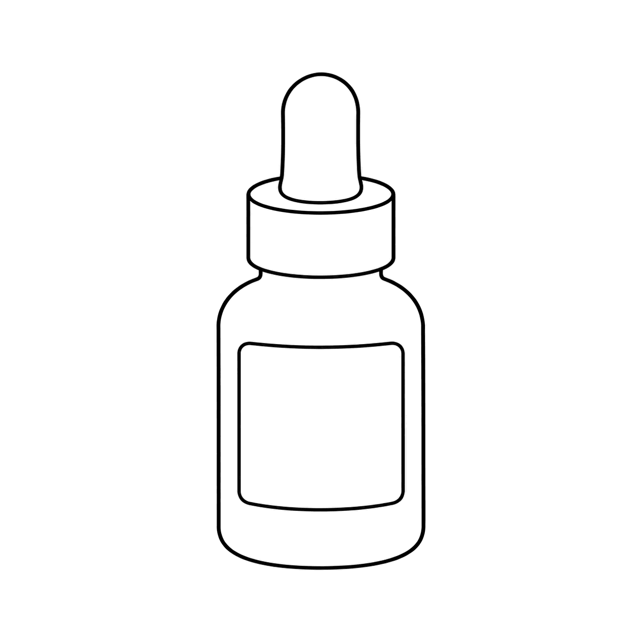 スポイト瓶のぬりえ用線画
