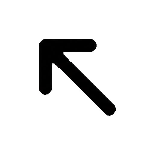 文字や数字がない左上矢印