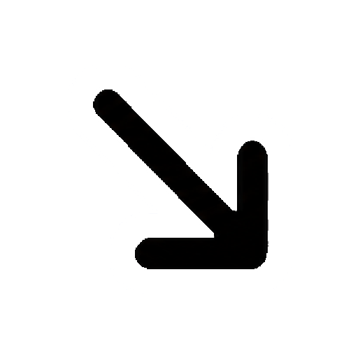 文字や数字がない右下矢印