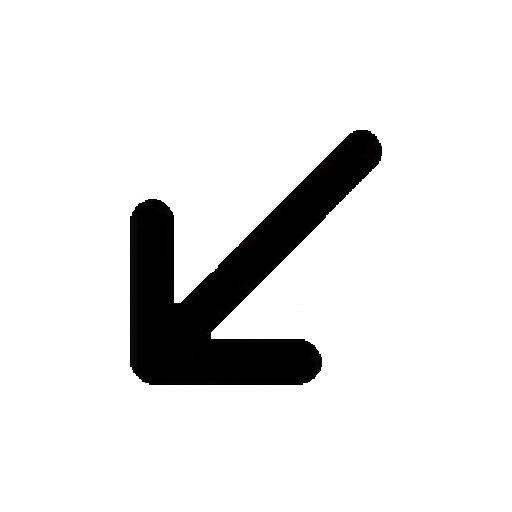 文字や数字がない左下矢印