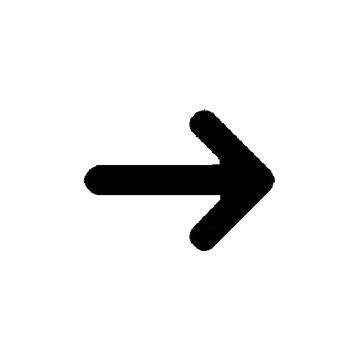 文字や数字がない丸みのある右矢印