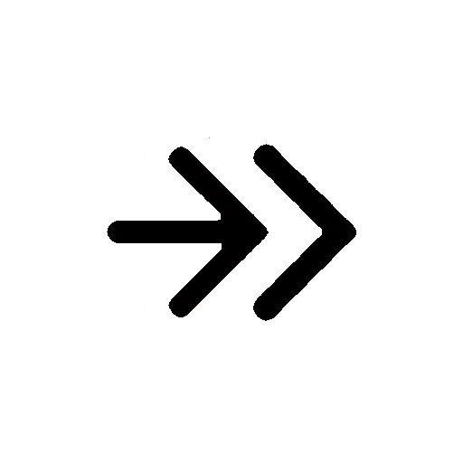 文字や数字がない二重右矢印