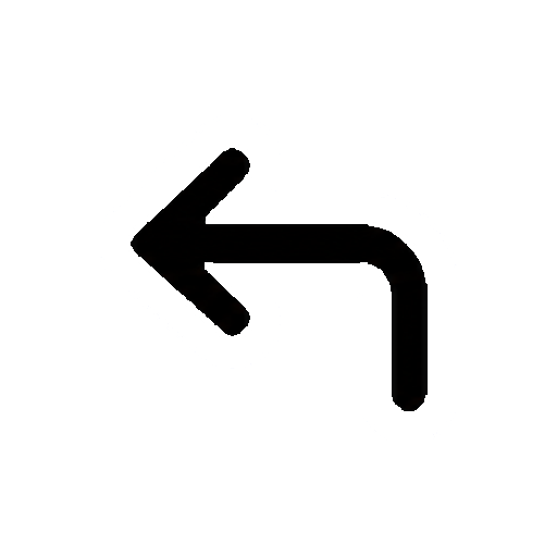 文字や数字がない戻る左矢印