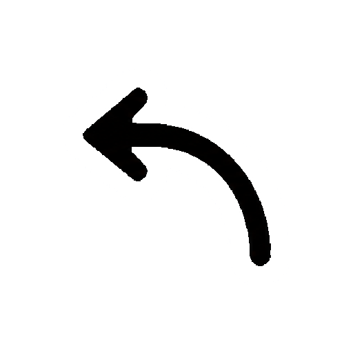文字や数字がない取り消し矢印