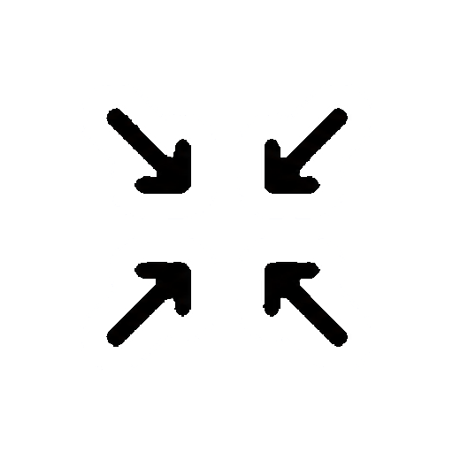 文字や数字がない内向き折りたたみ矢印