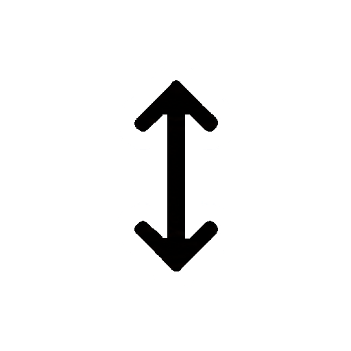 文字や数字がない上下矢印