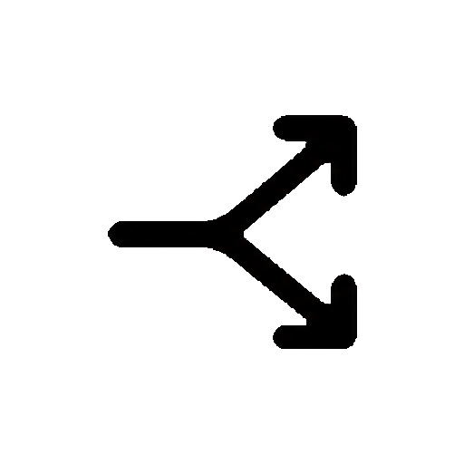 文字や数字がない分岐矢印