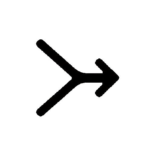 文字や数字がない合流矢印