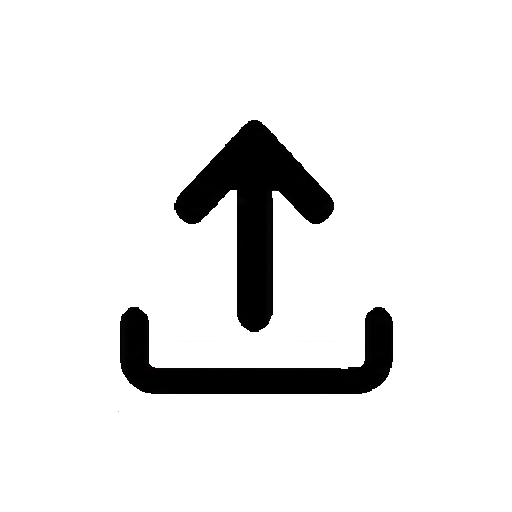 文字や数字がないアップロード矢印