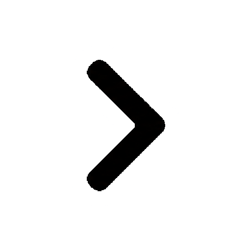 文字や数字がない右キャレット矢印