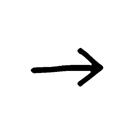 文字や数字がない手描き風右矢印