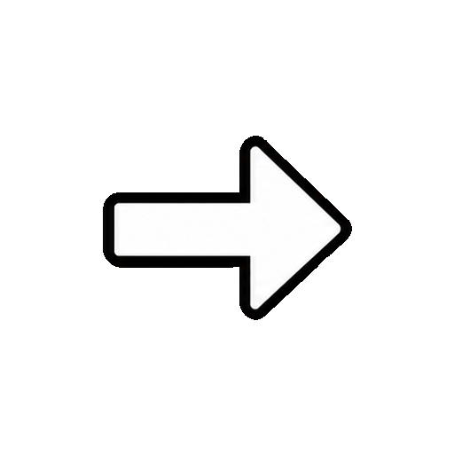 文字や数字がない白抜き右矢印