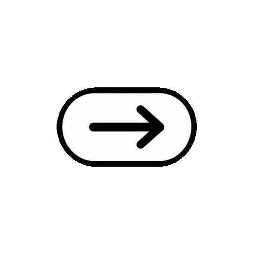 文字や数字がないステッカー風右矢印