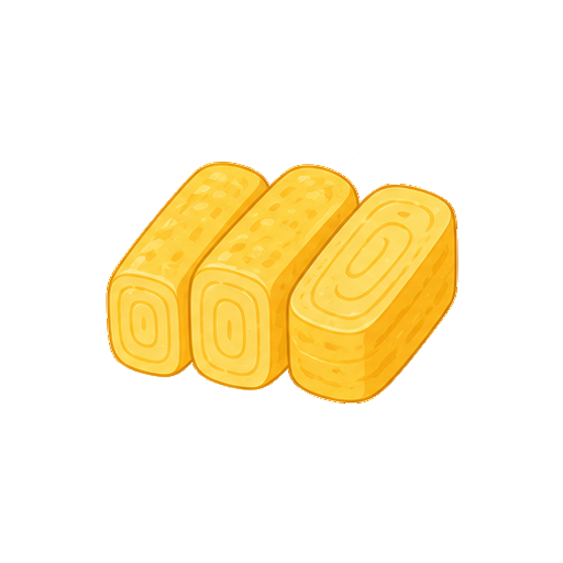 顔や文字がない卵焼きアイコン