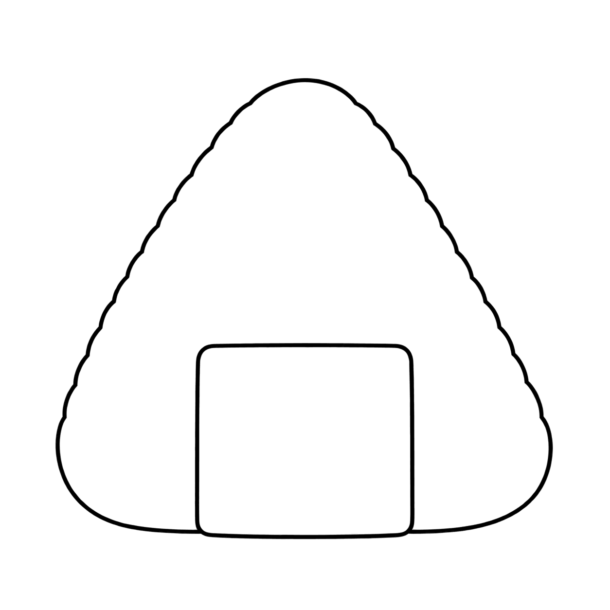 三角おにぎりのぬりえ用線画（お弁当のイラスト24個・ぬりえ18種類セット）