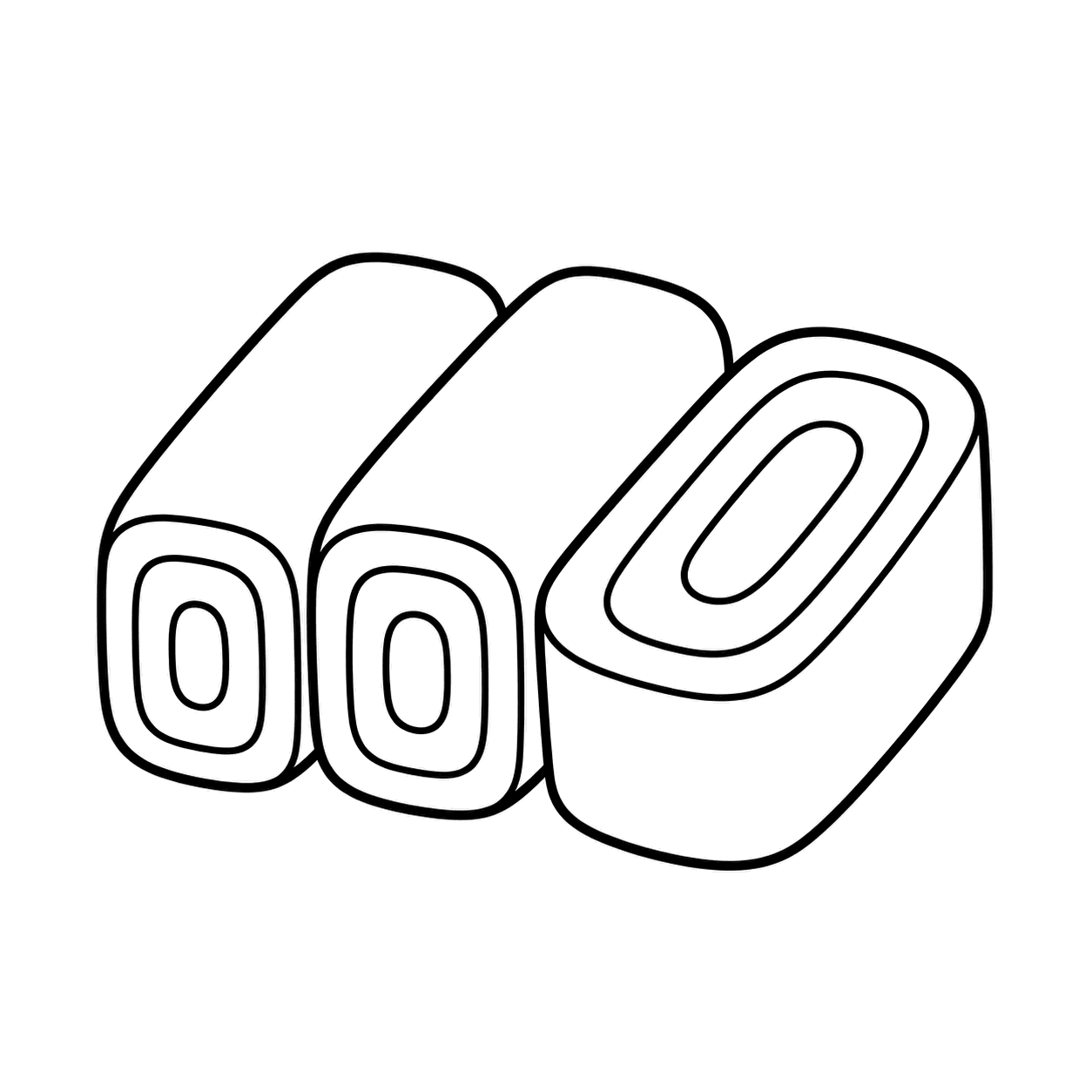 卵焼きのぬりえ用線画