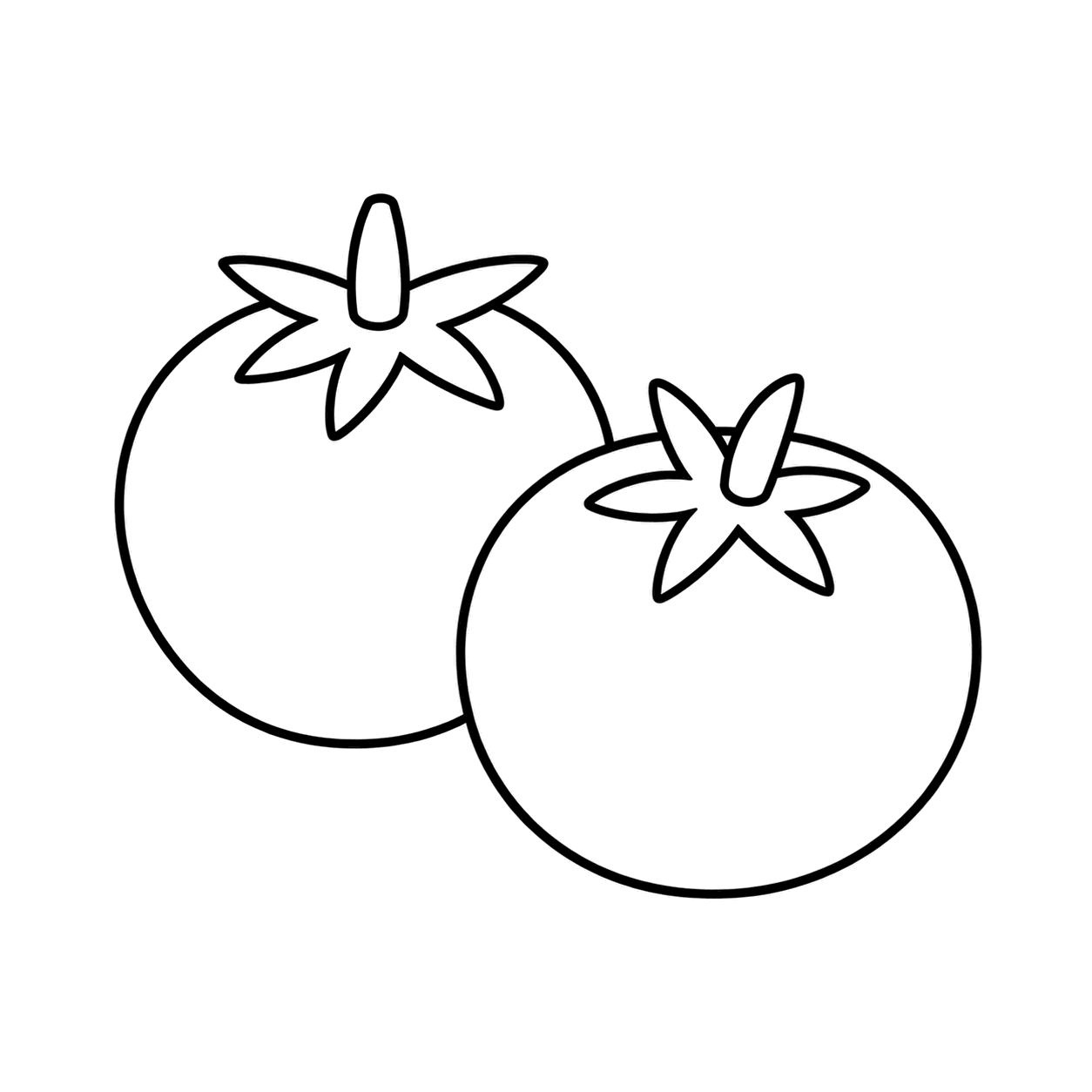 ミニトマトのぬりえ用線画