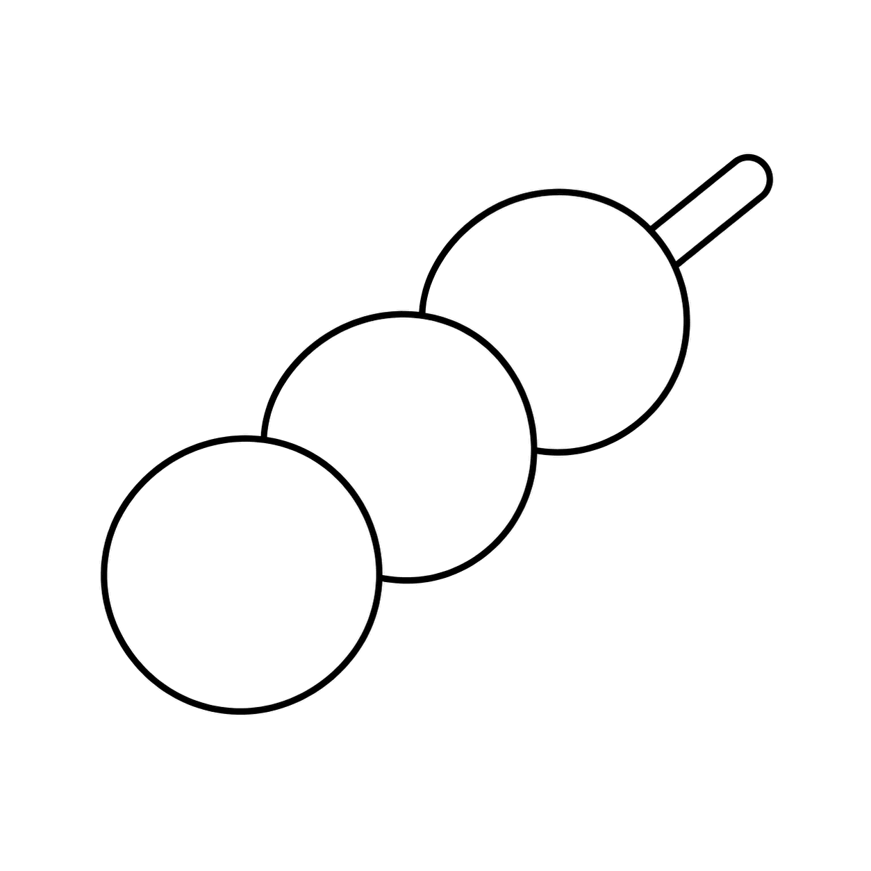 ミートボールのぬりえ用線画