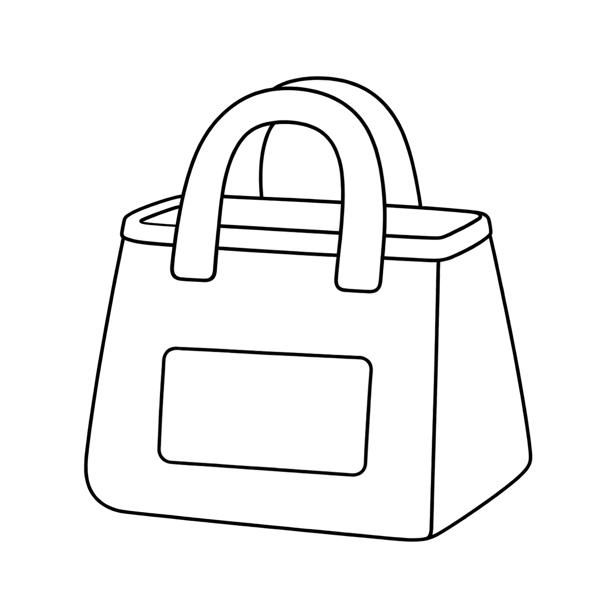ランチバッグのぬり絵用線画