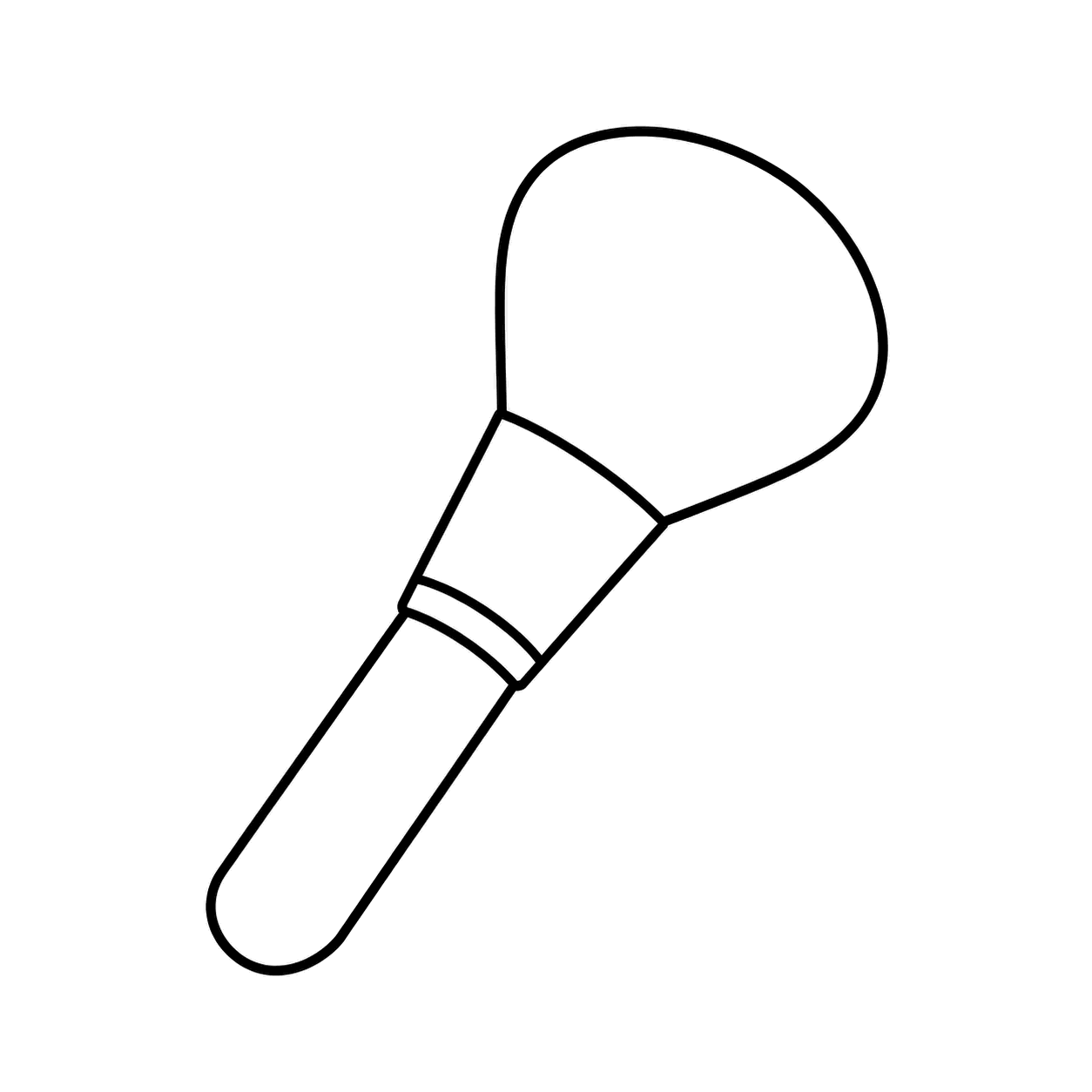 メイクブラシのぬりえ用線画