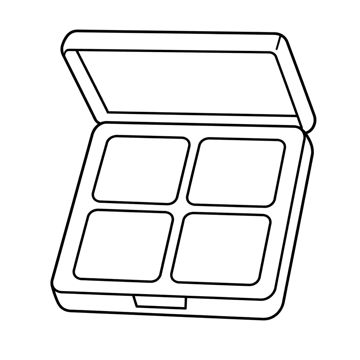 アイシャドウパレットのぬりえ用線画