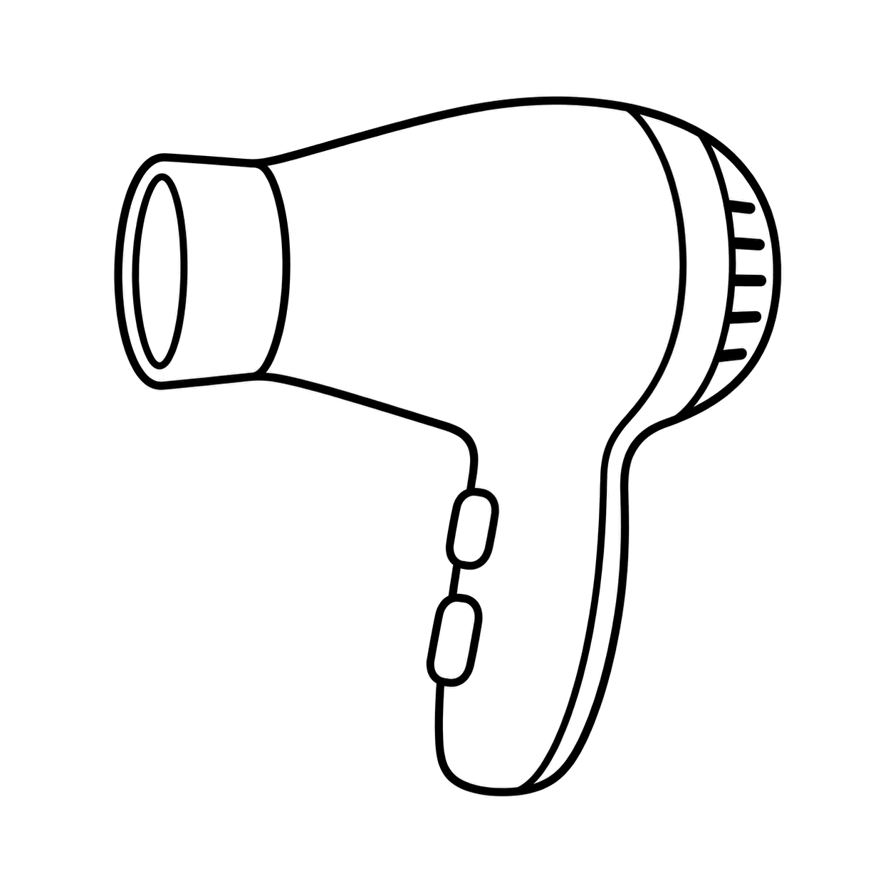 ドライヤーのぬりえ用線画