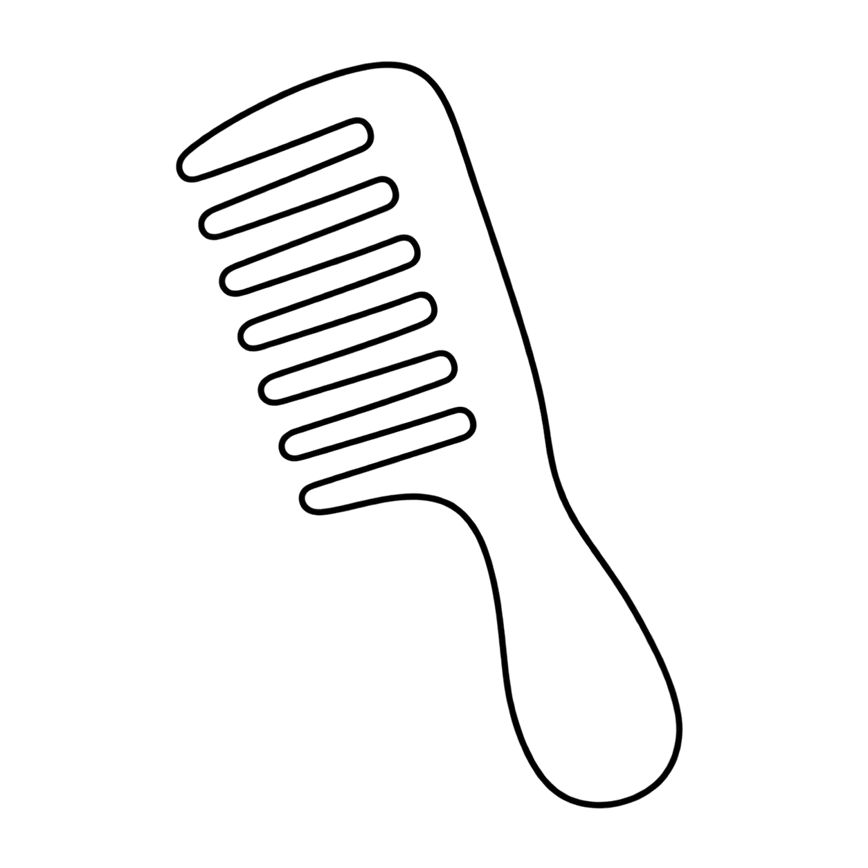 くしのぬりえ用線画
