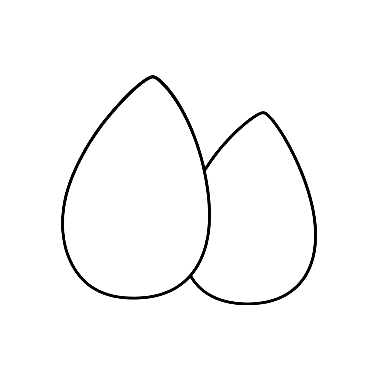 メイクスポンジのぬりえ用線画
