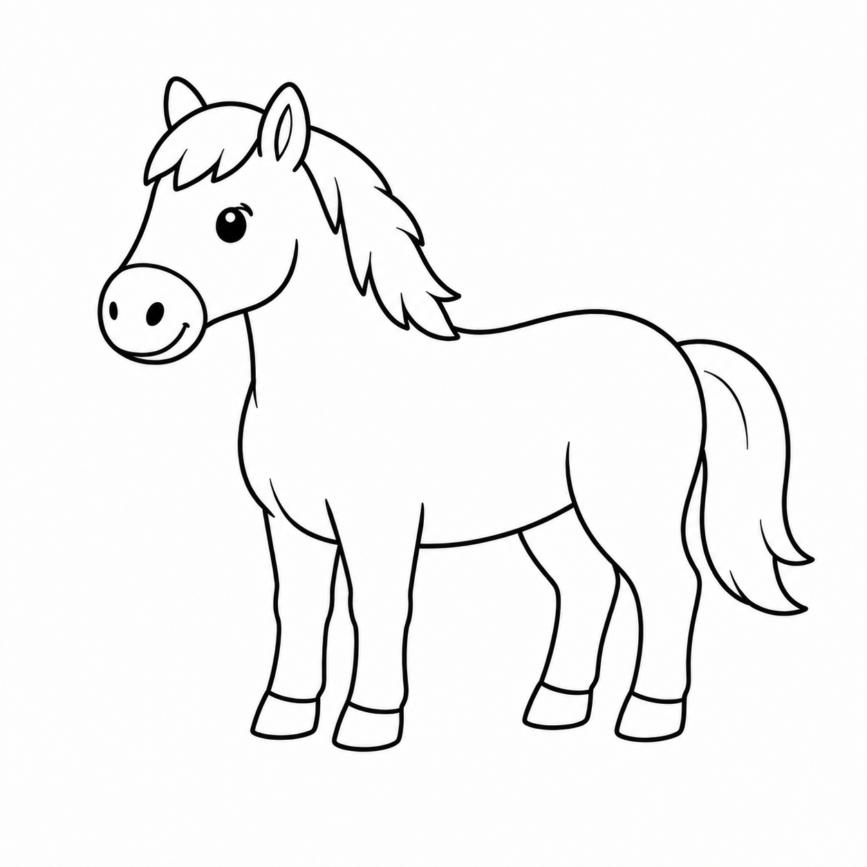 馬のぬりえ用線画