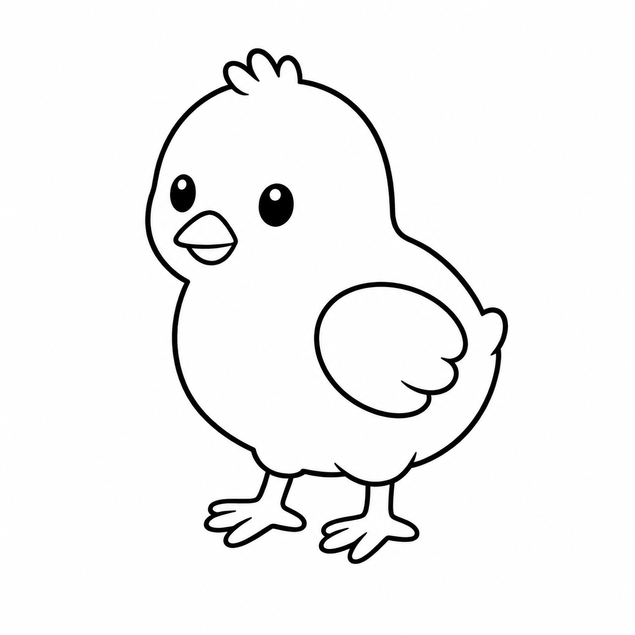 ひよこのぬりえ用線画