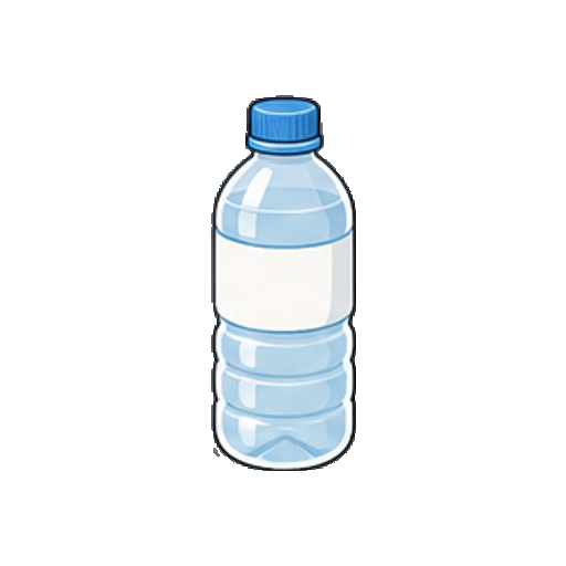 文字がないラベル付き備蓄水ボトルのアイコン