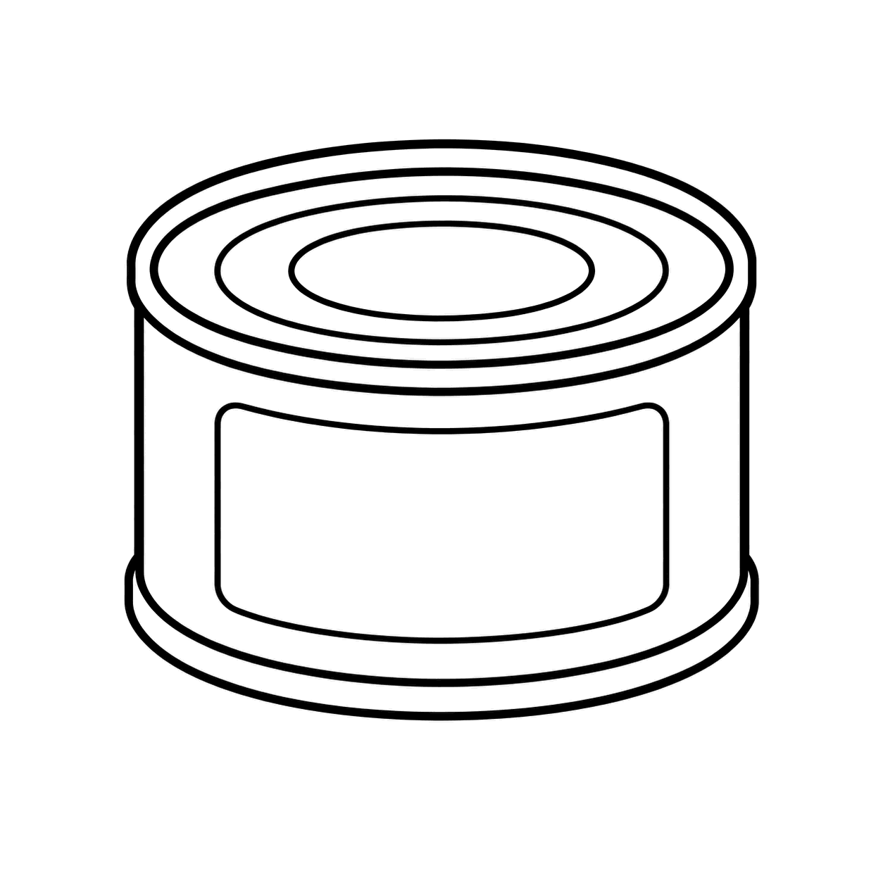 非常食の缶詰のぬり絵用線画