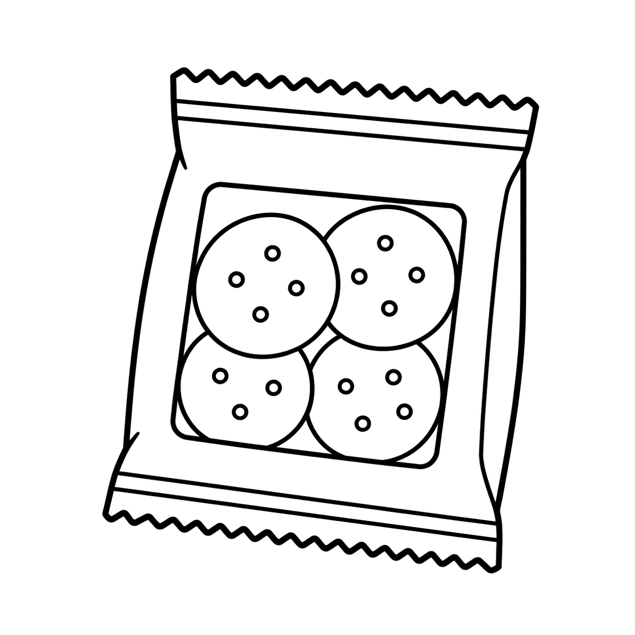 保存用ビスケットのぬり絵用線画